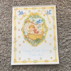 Baby's First Year Calendar - Yellow and Blue